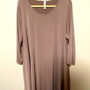 Women’s mocha colored tunic dress with pockets